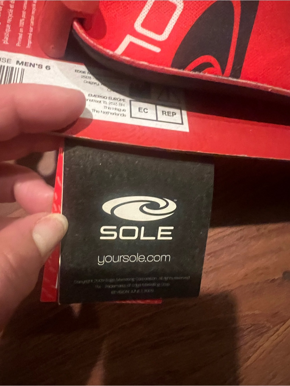 Men's Athletic Insole — Red Performance Support - Picture 5 of 6